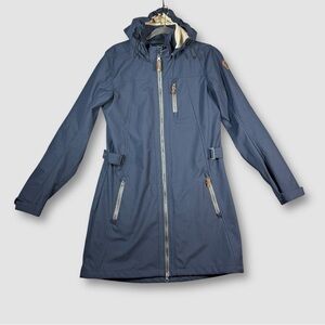 Killtec Hooded Ripstop Gorpcore Navy Blue Water Resistant Jacket Size 10